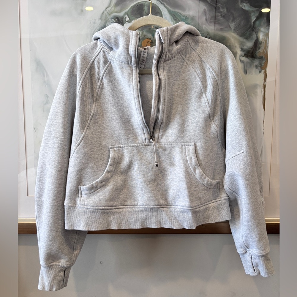 SOLD Lululemon 1/2 Zip Scuba Pullover Hoodie - Size M/L - Gray